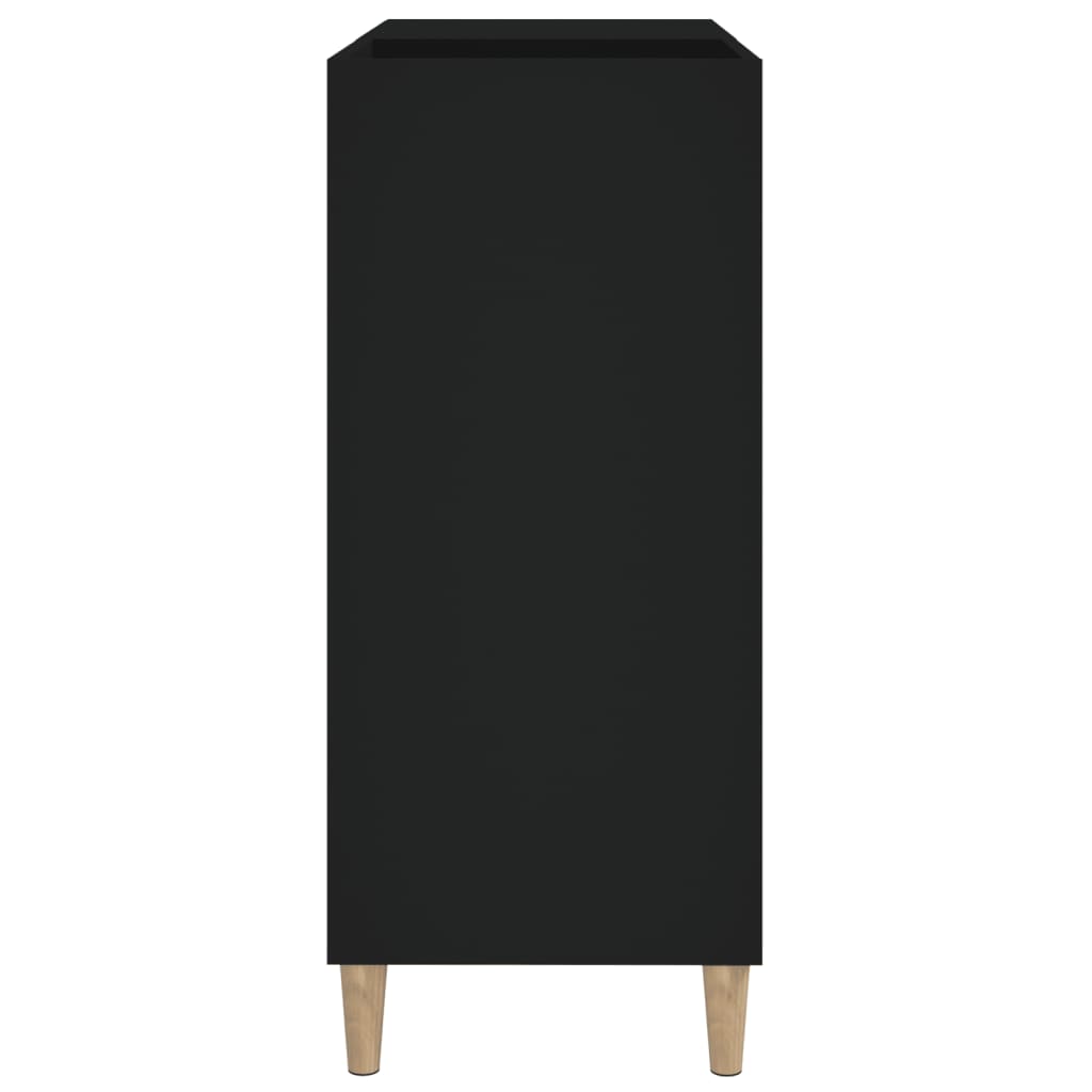 vidaXL Plattenschrank Schwarz 84,5x38x89 cm Holzwerkstoff