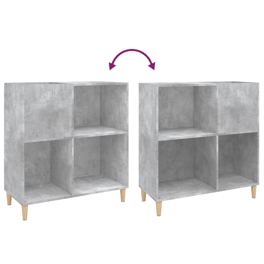 vidaXL Plattenschrank Betongrau 84,5x38x89 cm Holzwerkstoff