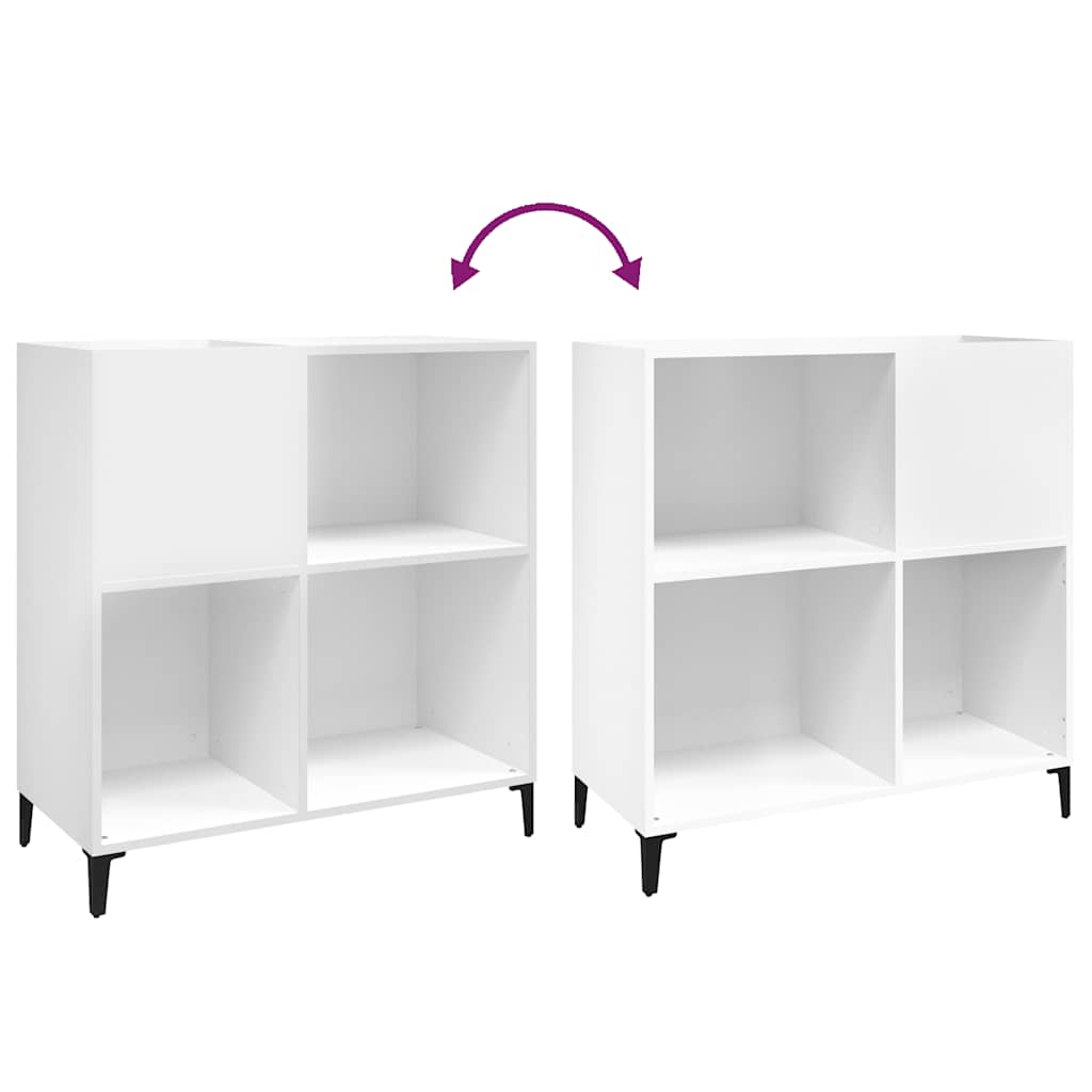 vidaXL Plattenschrank Weiß 84,5x38x89 cm Holzwerkstoff