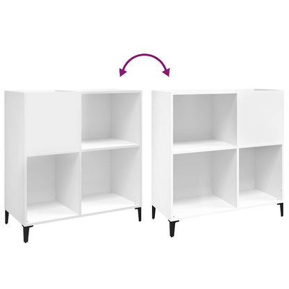 vidaXL Plattenschrank Weiß 84,5x38x89 cm Holzwerkstoff