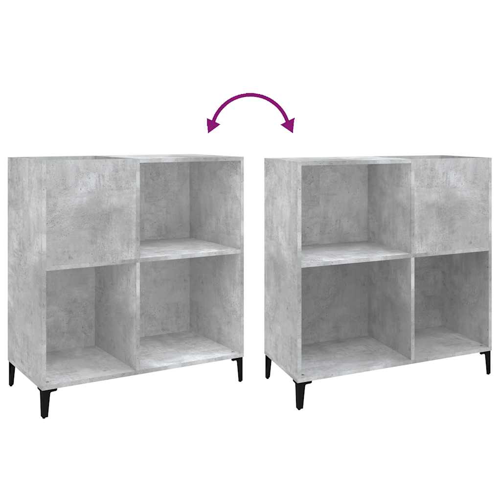vidaXL Plattenschrank Betongrau 84,5x38x89 cm Holzwerkstoff