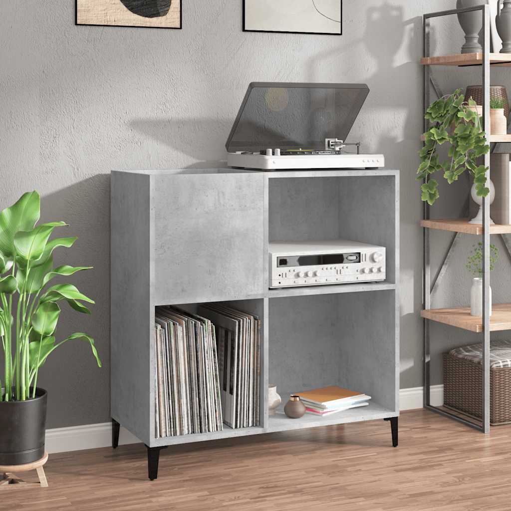 vidaXL Plattenschrank Betongrau 84,5x38x89 cm Holzwerkstoff