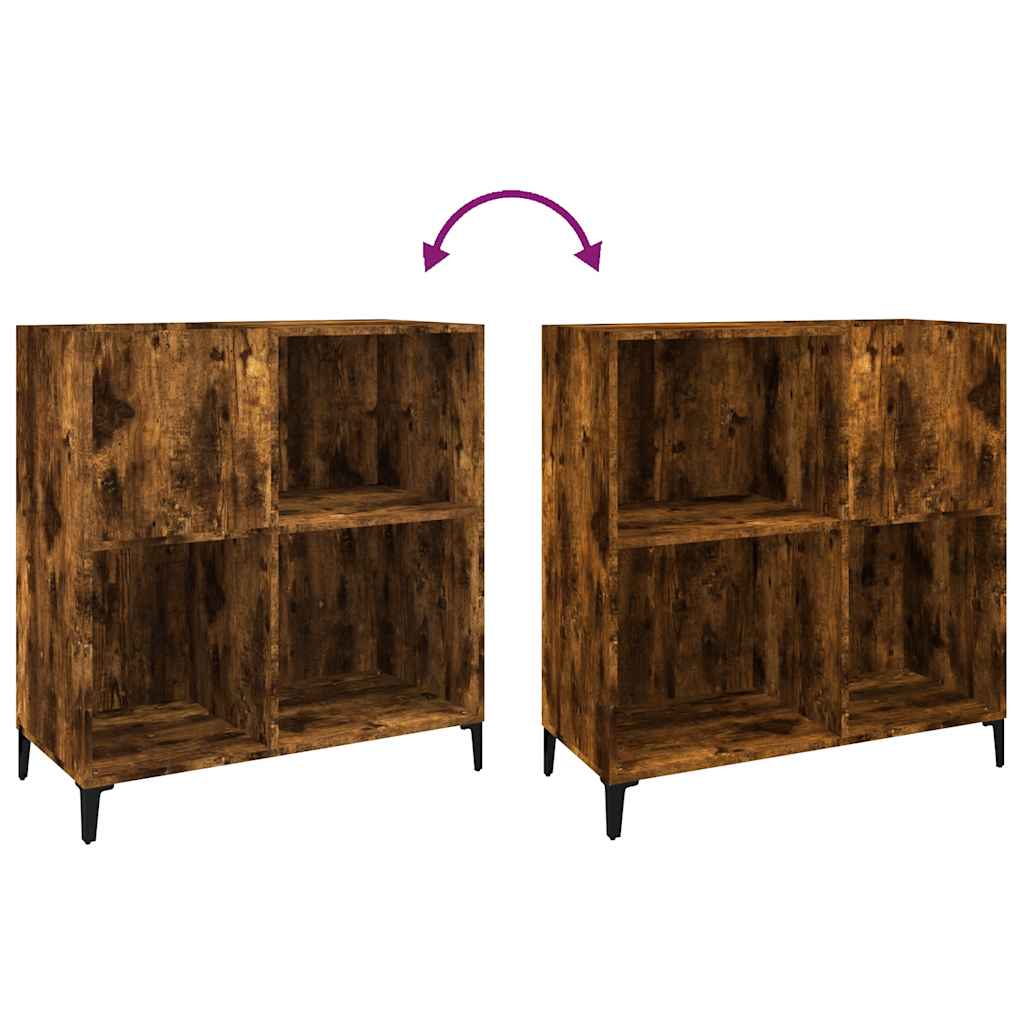 vidaXL Plattenschrank Räuchereiche 84,5x38x89 cm Holzwerkstoff