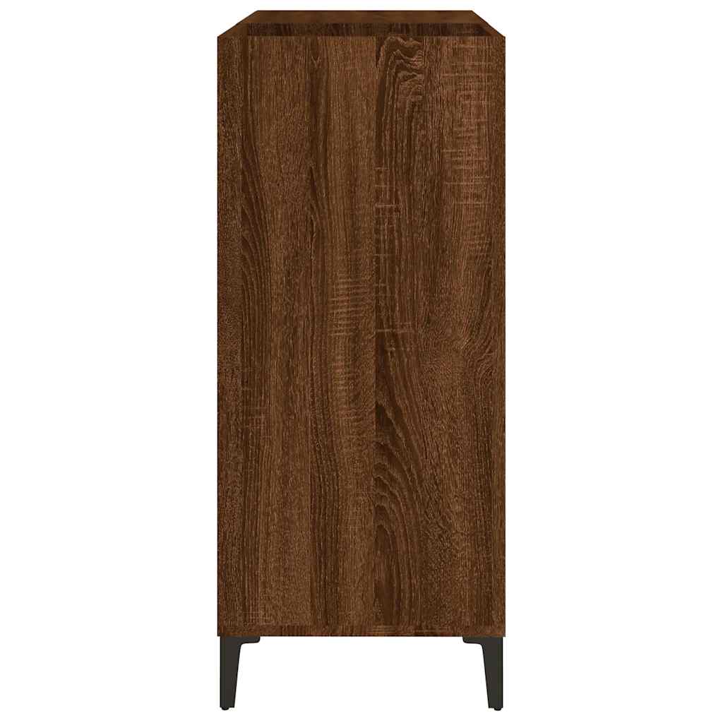 vidaXL Plattenschrank Braun Eichen-Optik 84,5x38x89 cm Holzwerkstoff