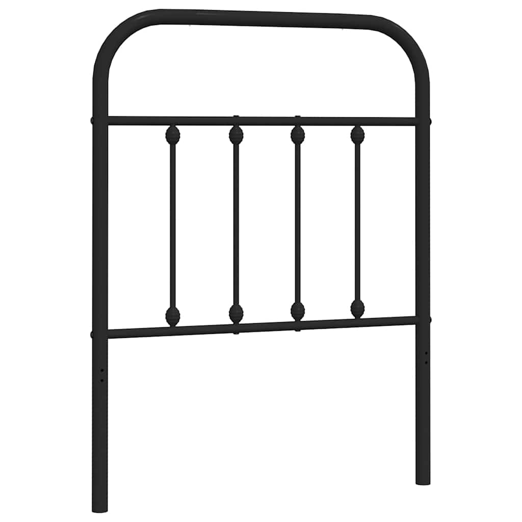 vidaXL Ersatz-Kopfteil Metall Schwarz 75 cm