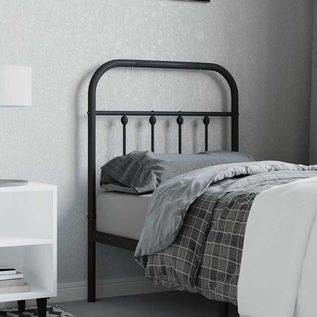 vidaXL Ersatz-Kopfteil Metall Schwarz 75 cm