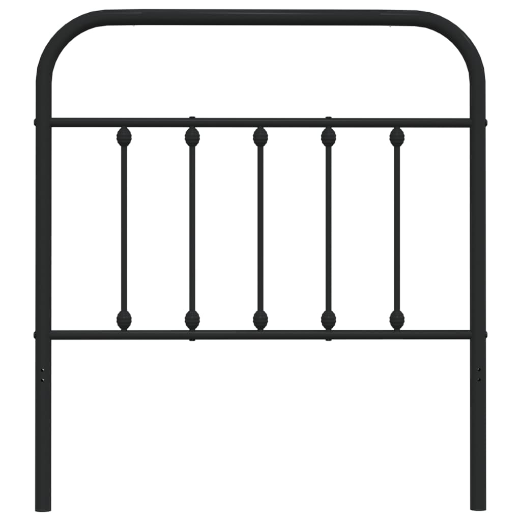 vidaXL Ersatz-Kopfteil Metall Schwarz 90 cm