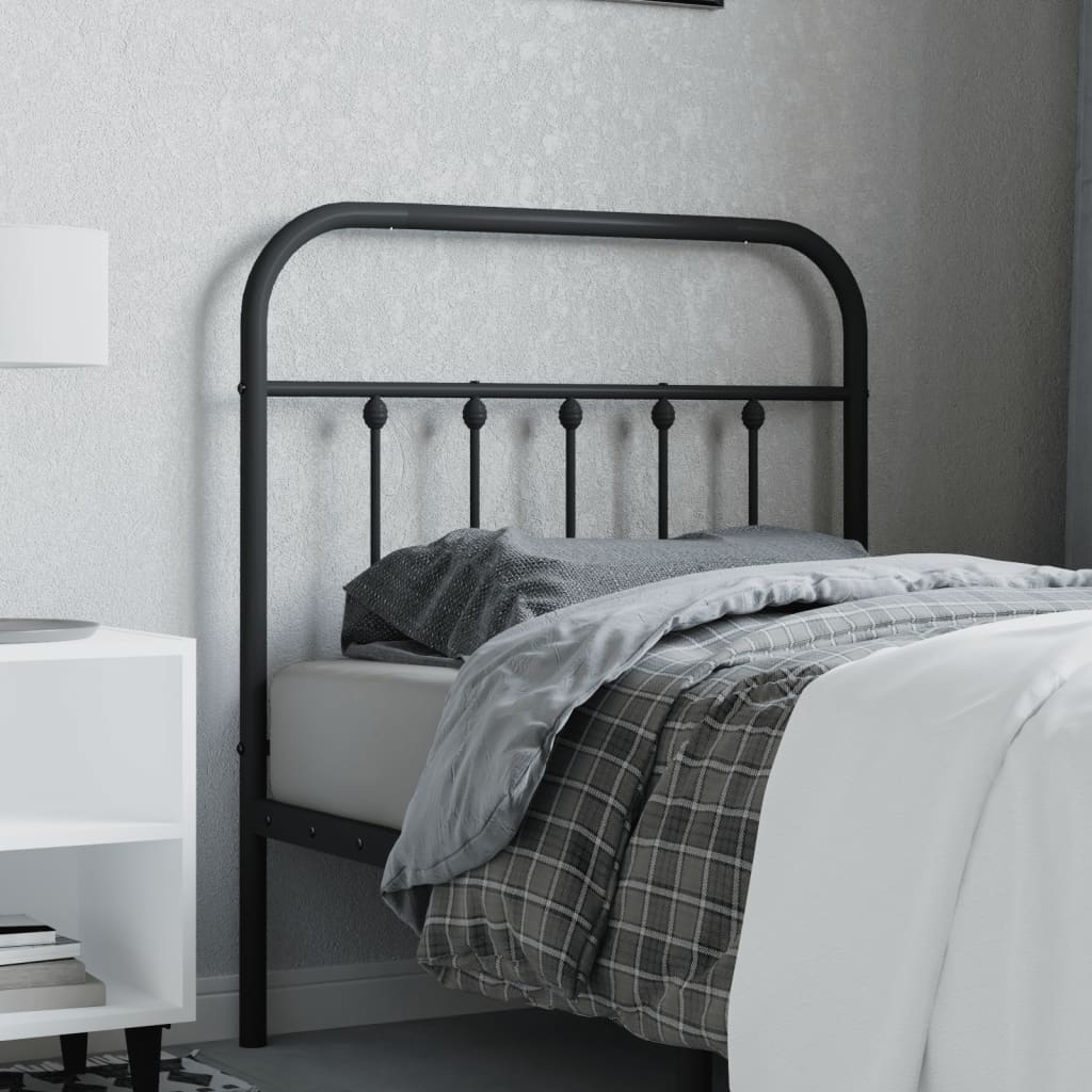 vidaXL Ersatz-Kopfteil Metall Schwarz 90 cm