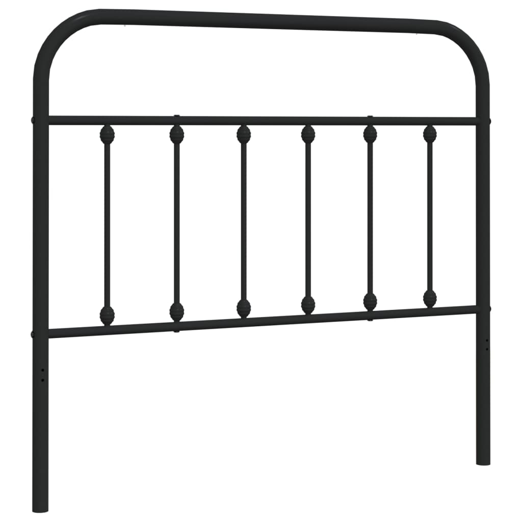 vidaXL Ersatz-Kopfteil Metall Schwarz 107 cm