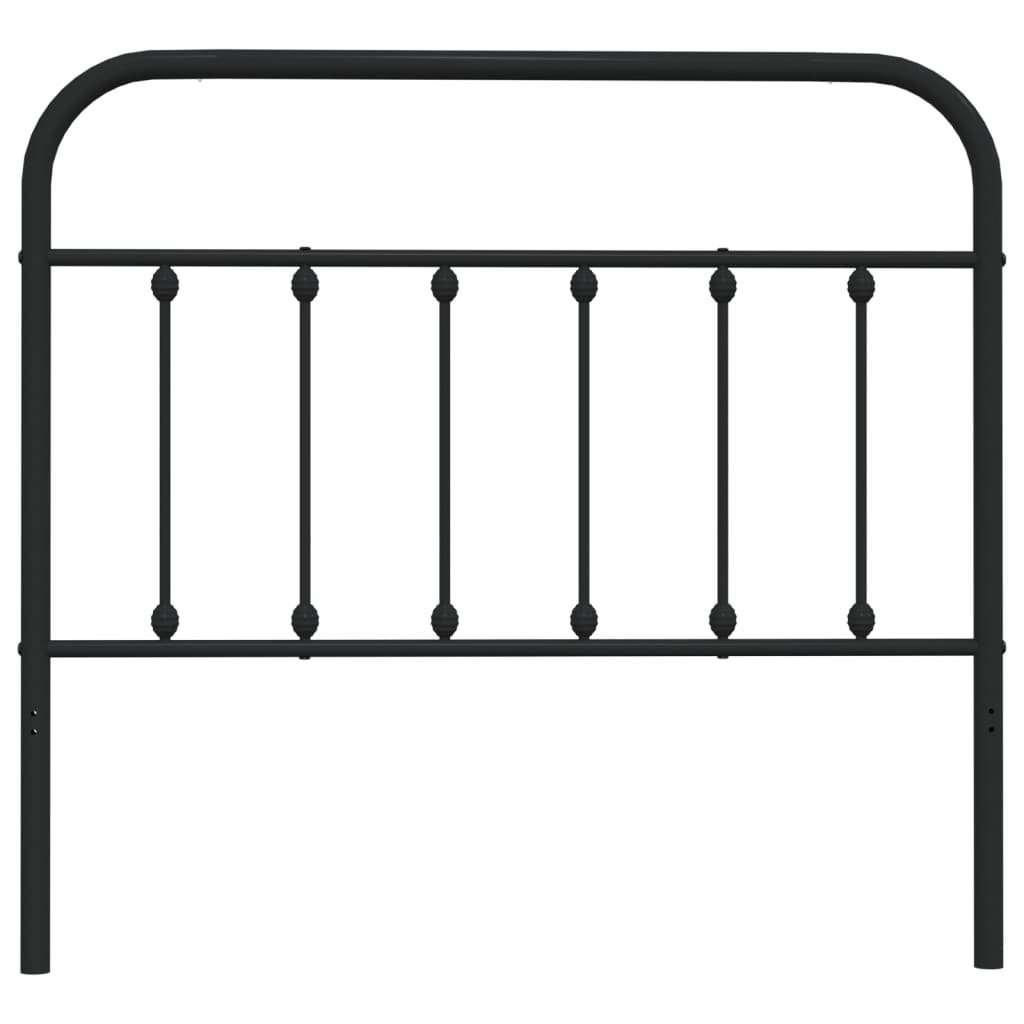 vidaXL Ersatz-Kopfteil Metall Schwarz 107 cm