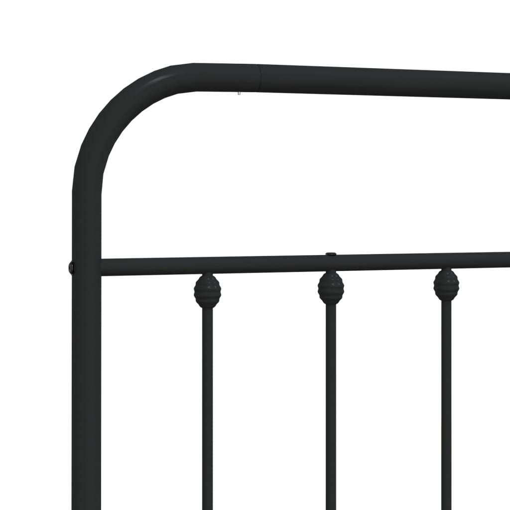 vidaXL Ersatz-Kopfteil Metall Schwarz 107 cm