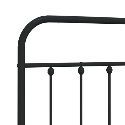 vidaXL Ersatz-Kopfteil Metall Schwarz 107 cm