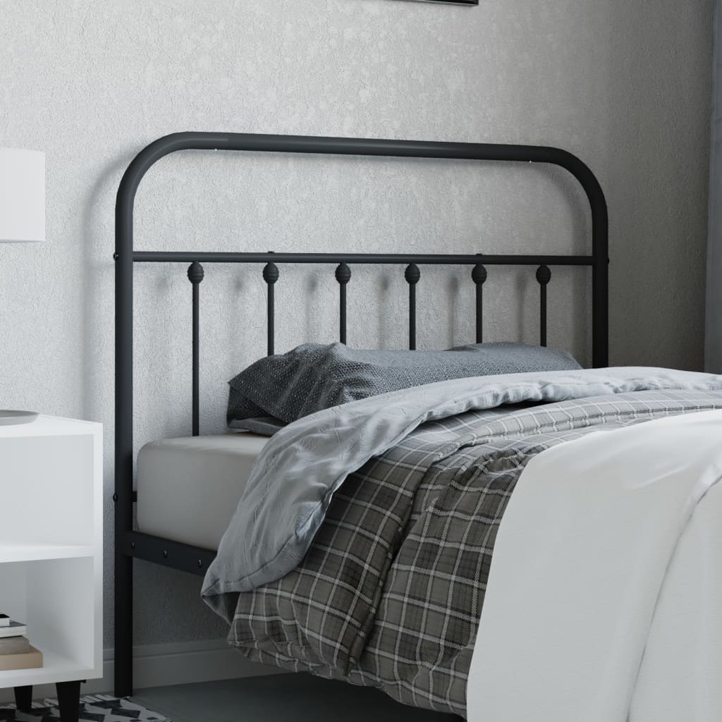vidaXL Ersatz-Kopfteil Metall Schwarz 107 cm