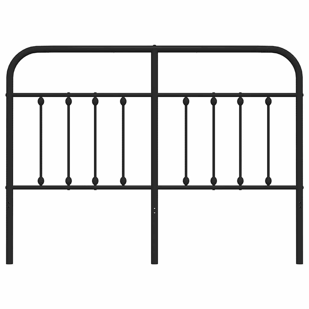 vidaXL Ersatz-Kopfteil Metall Schwarz 135 cm