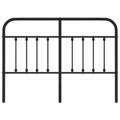 vidaXL Ersatz-Kopfteil Metall Schwarz 135 cm