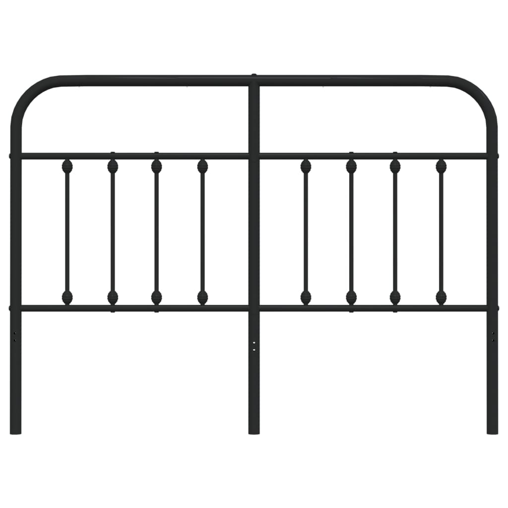 vidaXL Ersatz-Kopfteil Metall Schwarz 140 cm
