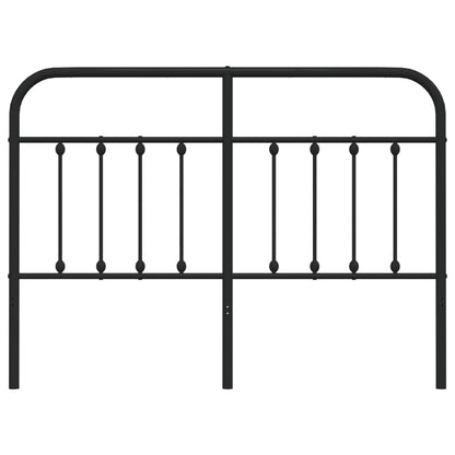 vidaXL Ersatz-Kopfteil Metall Schwarz 140 cm