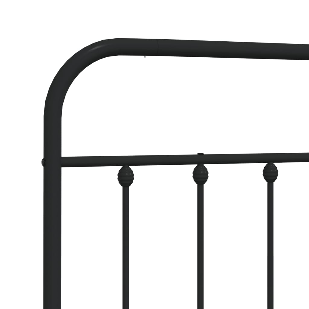 vidaXL Ersatz-Kopfteil Metall Schwarz 140 cm