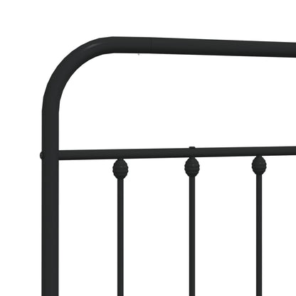 vidaXL Ersatz-Kopfteil Metall Schwarz 140 cm