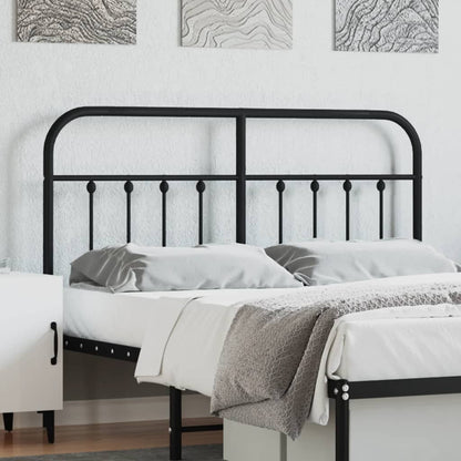 vidaXL Ersatz-Kopfteil Metall Schwarz 140 cm