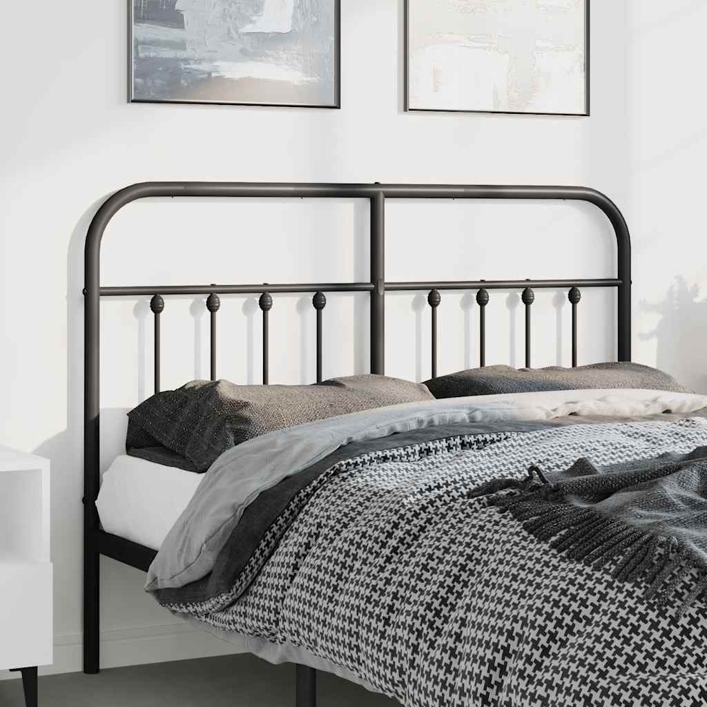 vidaXL Ersatz-Kopfteil Metall Schwarz 150 cm