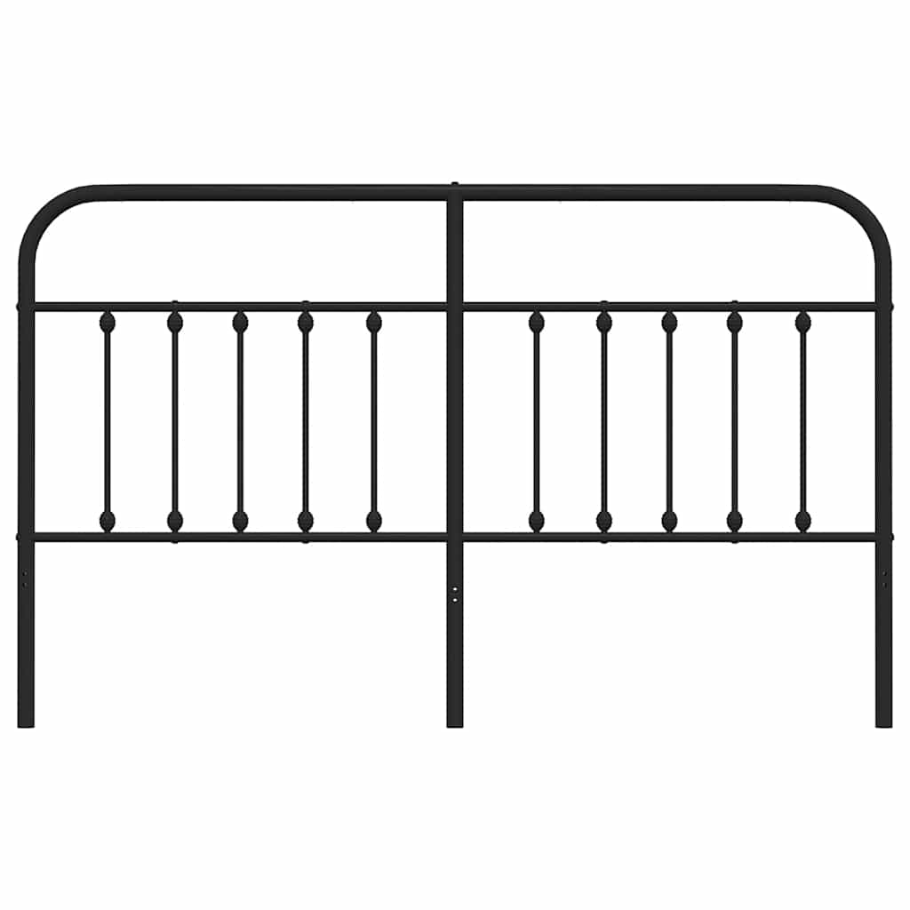 vidaXL Ersatz-Kopfteil Metall Schwarz 160 cm