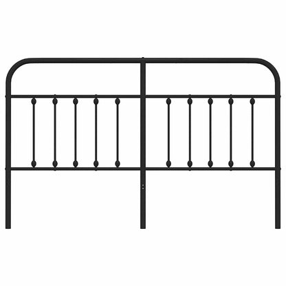 vidaXL Ersatz-Kopfteil Metall Schwarz 160 cm