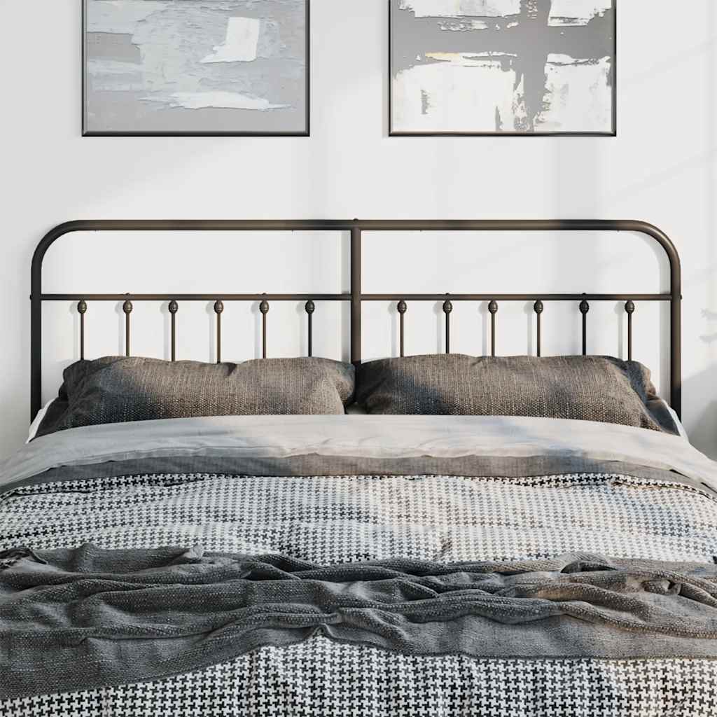 vidaXL Ersatz-Kopfteil Metall Schwarz 180 cm