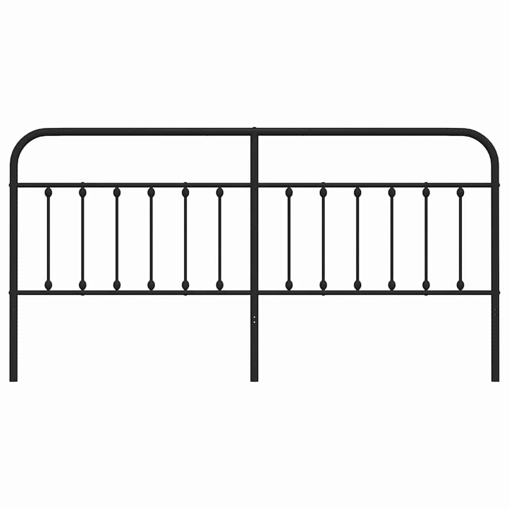 vidaXL Ersatz-Kopfteil Metall Schwarz 193 cm