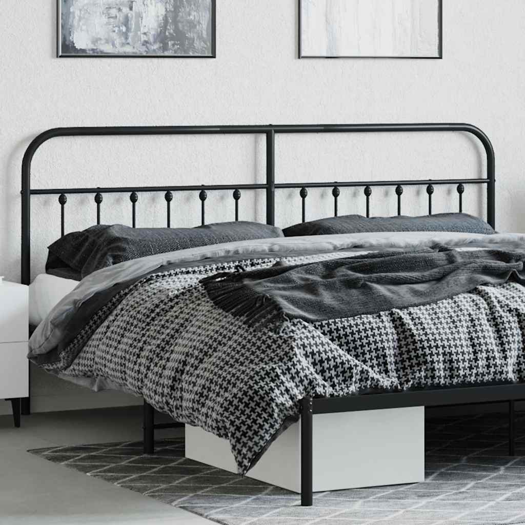 vidaXL Ersatz-Kopfteil Metall Schwarz 200 cm