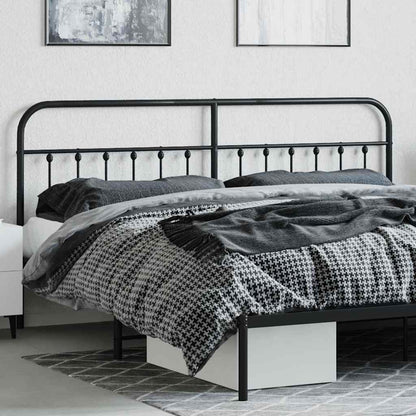 vidaXL Ersatz-Kopfteil Metall Schwarz 200 cm