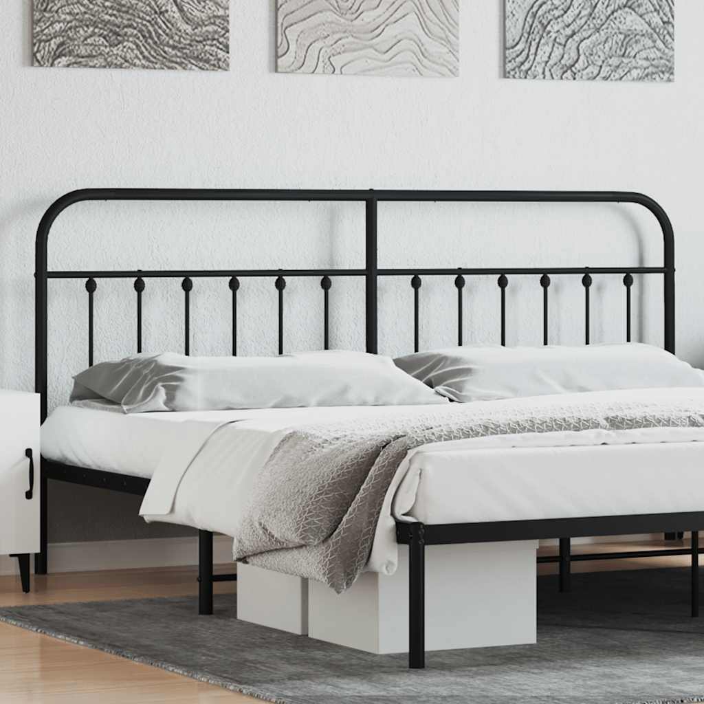 vidaXL Ersatz-Kopfteil Metall Schwarz 200 cm
