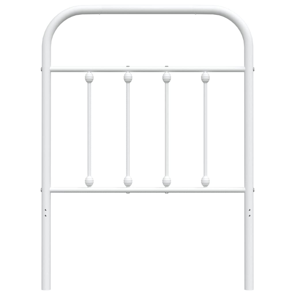 vidaXL Ersatz-Kopfteil Metall Weiß 75 cm