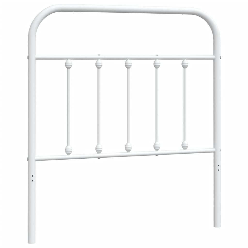 vidaXL Ersatz-Kopfteil Metall Weiß 80 cm
