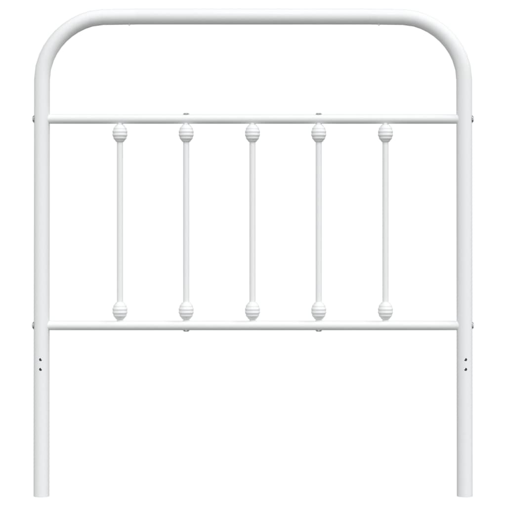 vidaXL Ersatz-Kopfteil Metall Weiß 80 cm