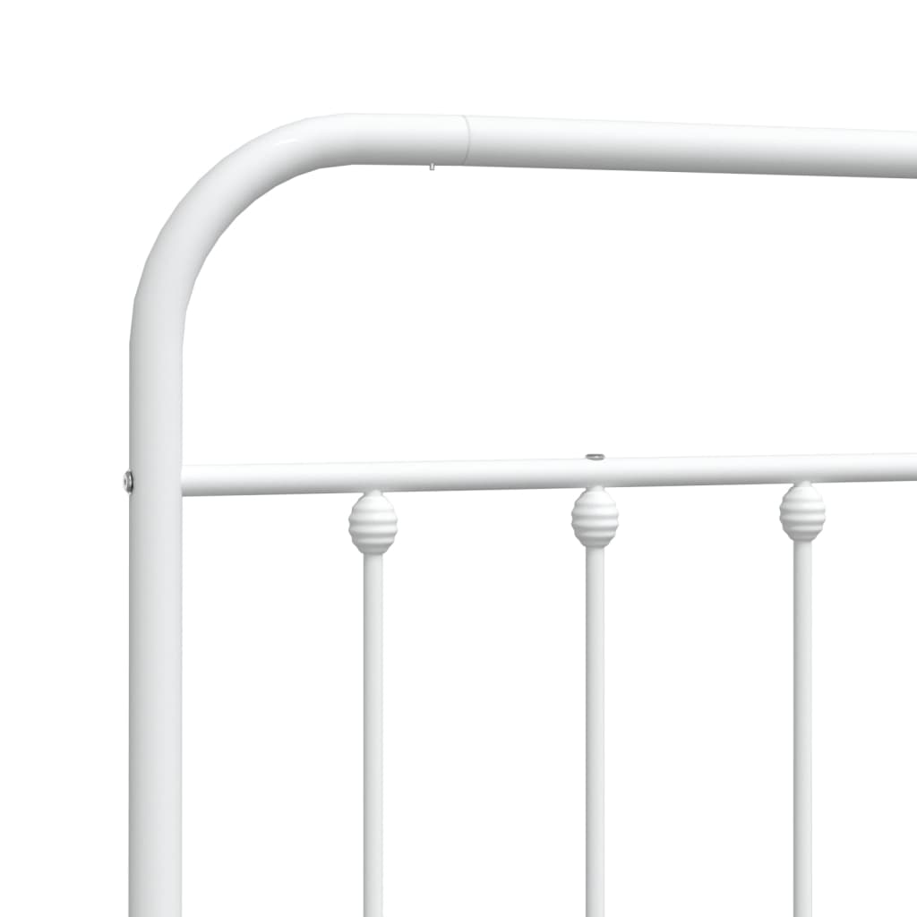 vidaXL Ersatz-Kopfteil Metall Weiß 80 cm