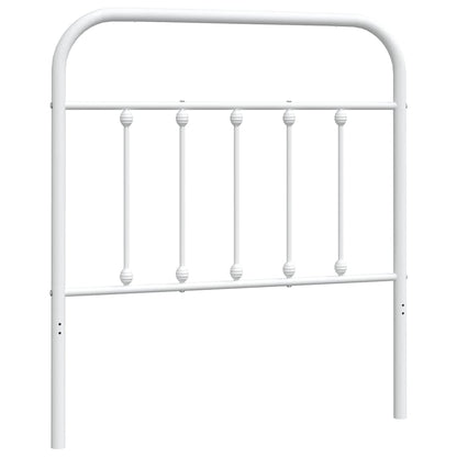 vidaXL Ersatz-Kopfteil Metall Weiß 90 cm