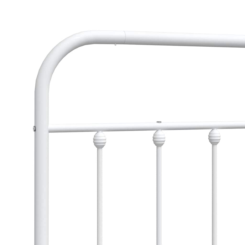 vidaXL Ersatz-Kopfteil Metall Weiß 90 cm
