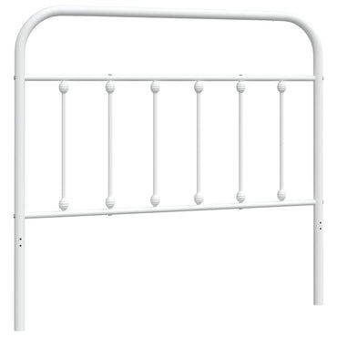 vidaXL Ersatz-Kopfteil Metall Weiß 107 cm