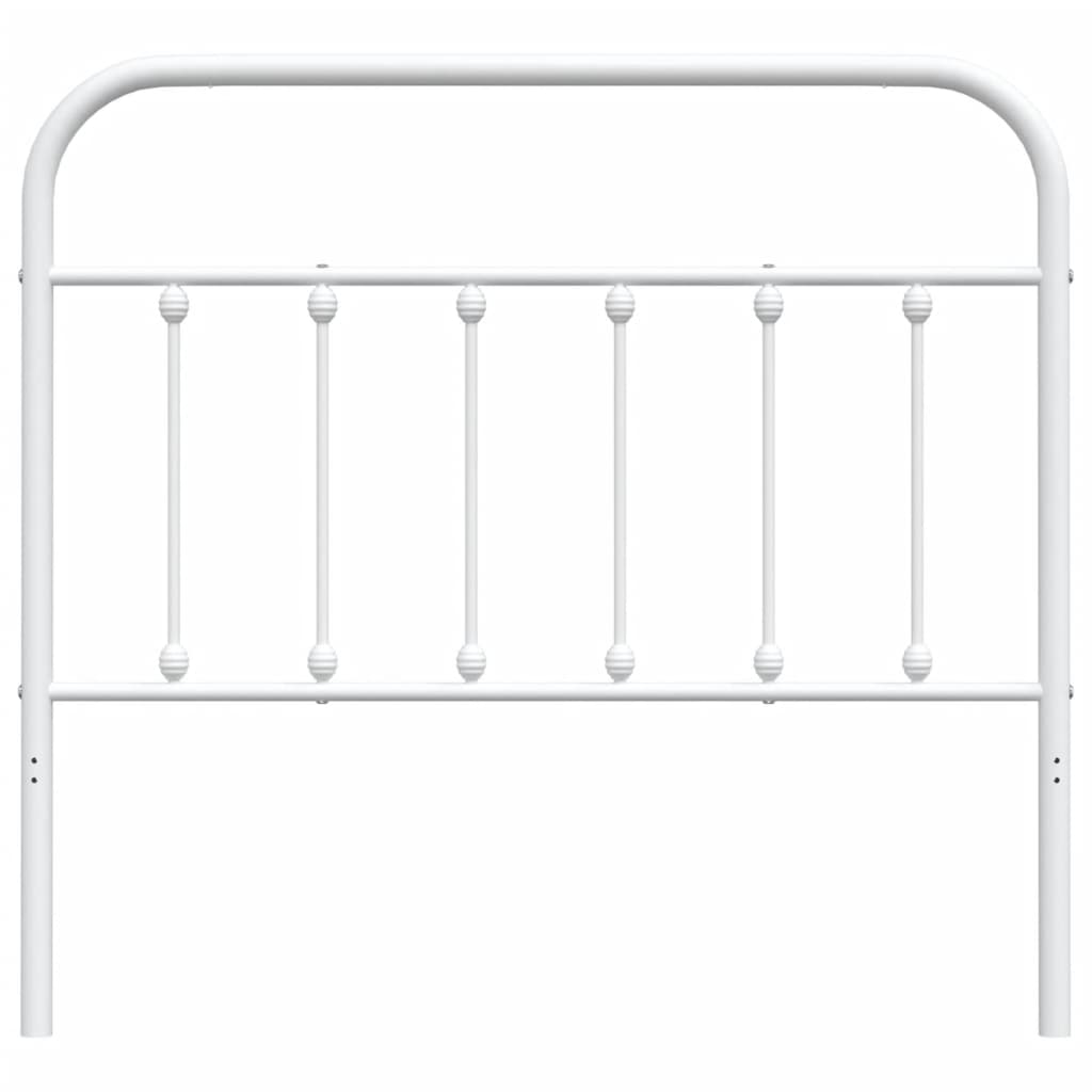 vidaXL Ersatz-Kopfteil Metall Weiß 107 cm