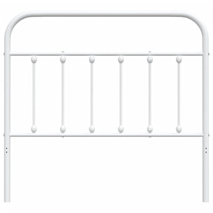 vidaXL Ersatz-Kopfteil Metall Weiß 107 cm