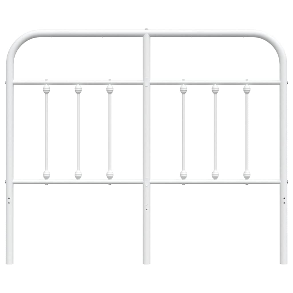 vidaXL Ersatz-Kopfteil Metall Weiß 120 cm
