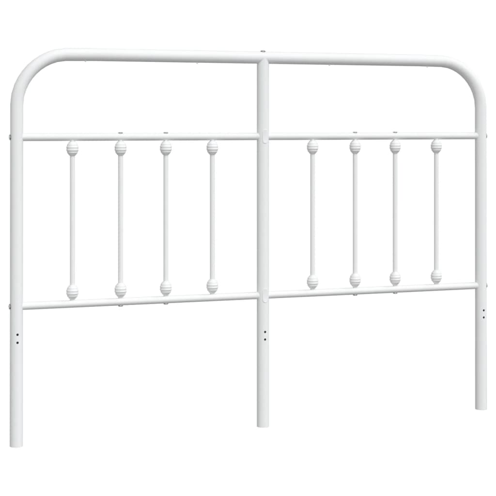 vidaXL Ersatz-Kopfteil Metall Weiß 135 cm