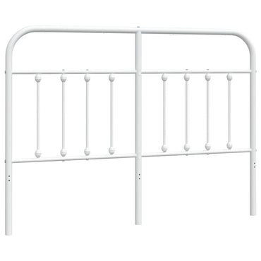 vidaXL Ersatz-Kopfteil Metall Weiß 135 cm