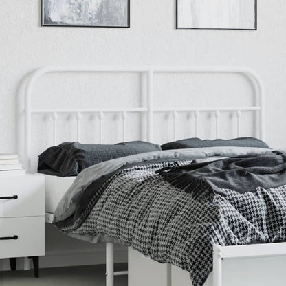vidaXL Ersatz-Kopfteil Metall Weiß 135 cm