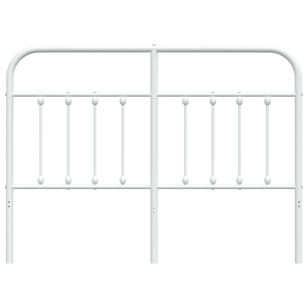 vidaXL Ersatz-Kopfteil Metall Weiß 135 cm