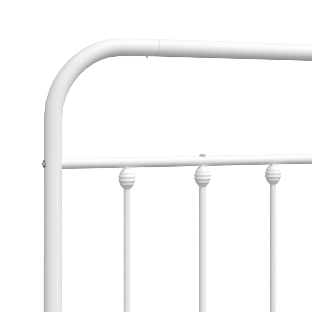 vidaXL Ersatz-Kopfteil Metall Weiß 135 cm