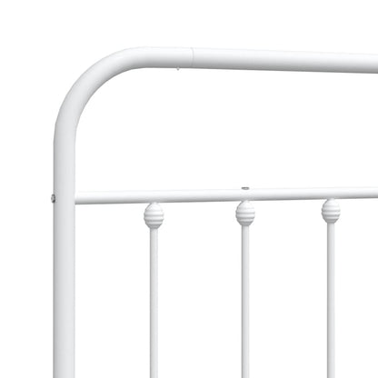 vidaXL Ersatz-Kopfteil Metall Weiß 135 cm
