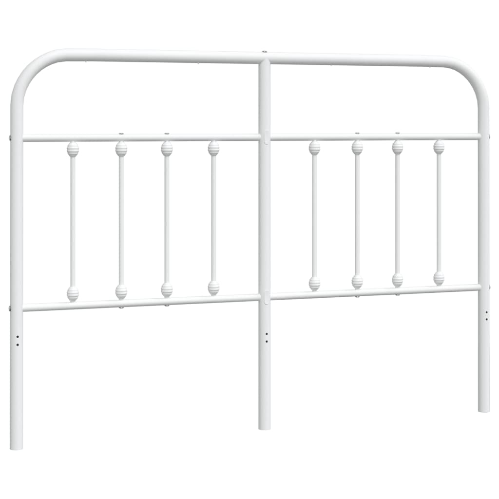 vidaXL Ersatz-Kopfteil Metall Weiß 140 cm