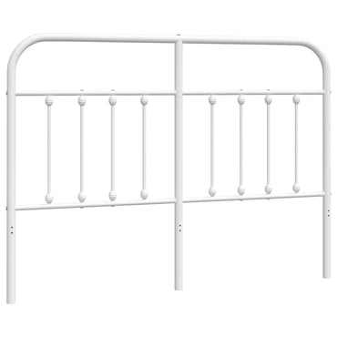 vidaXL Ersatz-Kopfteil Metall Weiß 140 cm